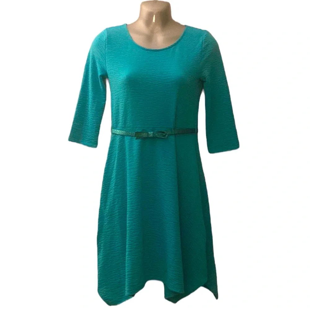 Turquoise juniors back to school dress